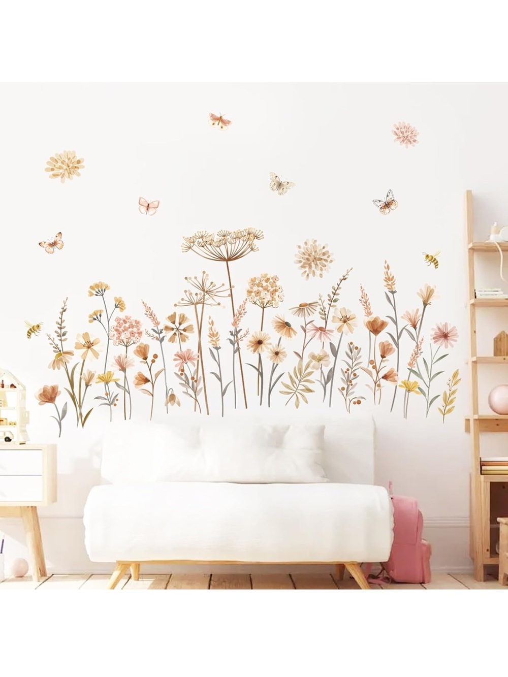 Amazon Boho Flower Wall Decals Wildflower Floral Dandelion Grass Wall Stickers